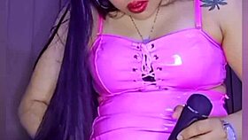 exotic latina squirts hard riding dildo in solo pleasure session