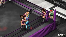 What if lesbian wrestlers Cammy and Samus went ryona in fire pro world?