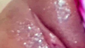 Curvy Colombiana Teases Huge Tits with Dildo Play