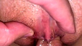 Craving extreme close-up of hot creampie flooding wife's tight pussy?