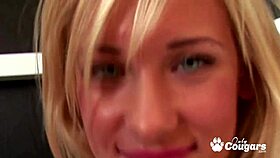 Skinny Kathy Seeger in Thong Proves Blondes Best at Oral Tease