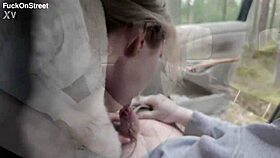 Real 18+ Teen Couple's Wild Roadside Car Fuck with Cumshot Facial