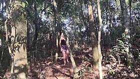 Married Blonde Fan Gets Park BAREBACK Fuck and Cum-Filled Mouth Outdoor