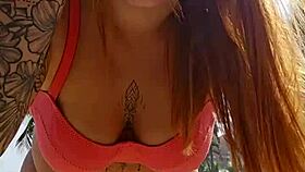 Watch me flash and tease beach hunks while filming hot video