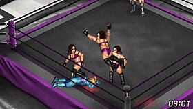 What if lesbian wrestlers Cammy and Samus went ryona in fire pro world?