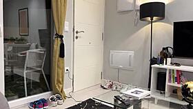 i got so horny n sucked his cock in livin room cum mouth!