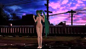 hatsune miku's solitary envy unfolds in project diva nude mod completely