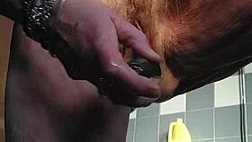 granny rams cucumber deep into her hairy wet beaver