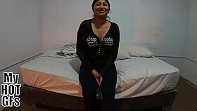 she just turned eighteen and she's all set for her first intimate adventure in the dorm
