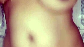 Vibrator buzzes deep during steamy shower solo play