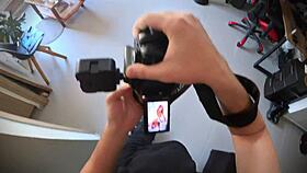 Photographer turns sexy photo session into rough passionate creampie fucking pov