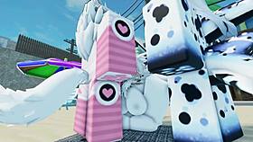 shark furry pounds wildly on roblox beach