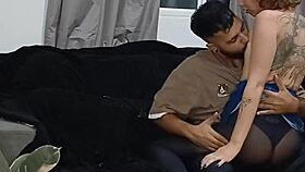 intense bareback monster cock slams wet shaved pussy in raw hardcore pounding