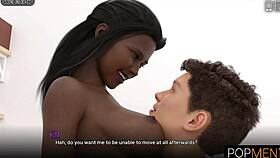 Hot Ebony Cowgirl Rides Young Stud at Wild University Party Creampie Popmen1