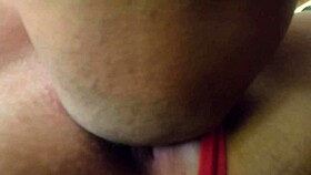 She gets horny letting him play with her big latina ass while on phone