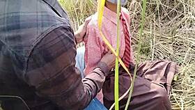 indian schoolgirl caught fucking boyfriend in jungle, black guy punishes her tight pussy hard!