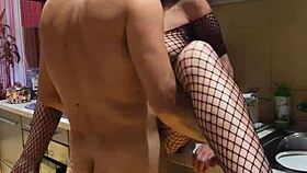 we got so horny in the kitchen it turned into wild wife anal fucking