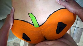 Halloween Milf Craves Deep Pumpkin Penetration Doggystyle!