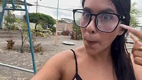 imagine getting caught having fun rough sex in the park with my slutty girlfriend and a horny stranger while they watch