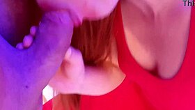milf wife gulps double cumshot from brazilian blowjob handjob