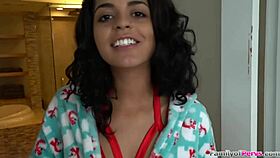stepsister's wet pussy drips during hardcore lingerie pov pounding