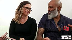 Shaun Dam wrecks Red August's tattooed cunt in epic photoshoot contest!