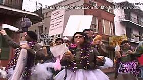Fat Tuesday Freaks Flash Massive Milf Tits at Mardi Gras Party
