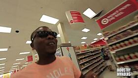 Curvy ebony slut deepthroats huge bbc outdoors in public first time
