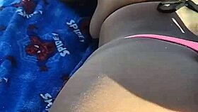 gostosa wife bends over public beach for hubby blowjob and facial cumshot