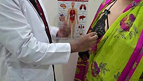 Horny doctor bends patient over for intense clinic boob fuck