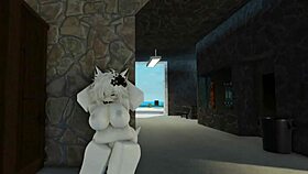 shark furry pounds wildly on roblox beach