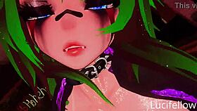 your horny yandere waifu begs nonstop breeding in her tight big tit holes