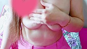 Naughty Student Skirt Up No Panties Plays with Dripping Boobs Tongue Out for Daddy's Cock!