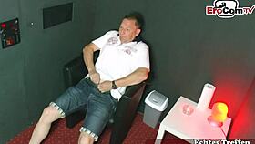 German Housewife Fucks Stranger in Packed Sex Cinema