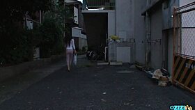 Freshly shaved beauty displays expert riding skills on him