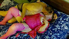 Granny Peggy Sue yells: hey big boy, stroke my big pink cock!