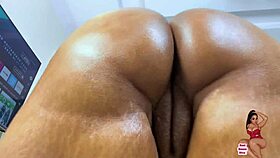 Naughty slut moans dirty riding that massive BBC reverse cowgirl style