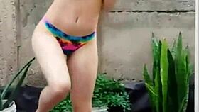 that bikini thong hugs her juicy latina ass so perfectly it drives me wild with desire