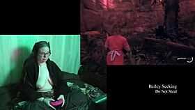bbw brunette with huge natural tits strips naked for long teasing playthrough session