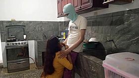 i unwrap his throbbing cock in kitchen for deep homemade blowjob delight