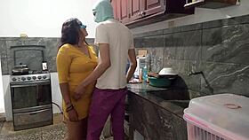 i unwrap his throbbing cock in kitchen for deep homemade blowjob delight