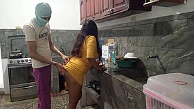 i unwrap his throbbing cock in kitchen for deep homemade blowjob delight