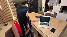 hey sexy secretary in office bends for my huge cock pov fuck