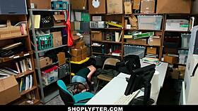 shoplyfter caught me, now blackmailed skinny teen tits bounce
