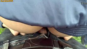 Desi Indian beauty rides cock hard in steamy jungle outdoor quickie