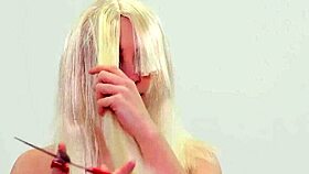 you pathetic hairy bitch, watch me chop off your subby locks while you beg