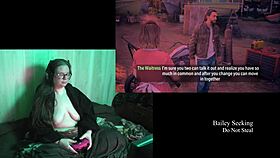bbw brunette with huge natural tits strips naked for long teasing playthrough session