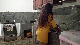 i unwrap his throbbing cock in kitchen for deep homemade blowjob delight