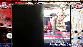 redhead lesbians wrestle kiss spank in pierced nipple catfight