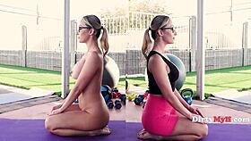 oh god parker's curvy milf tits shake jumping rope then hardcore gym fuck